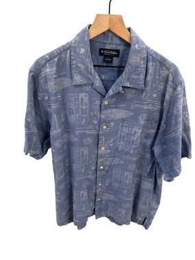 Brooks Brothers 100% Silk Short Sleeve Button-Up Shirt – Men’s Size L